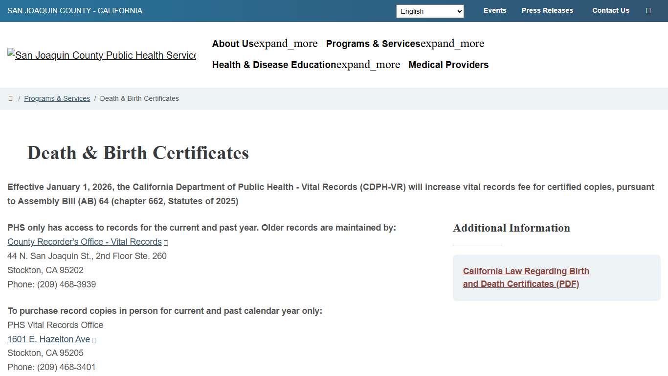 Death & Birth Certificates